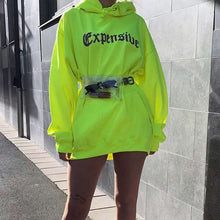 Load image into Gallery viewer, autumn new women hoodies hooded long sleeve funny letter expensive green pullovers sweatshirts tops