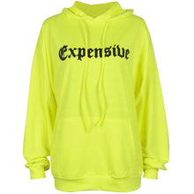Load image into Gallery viewer, autumn new women hoodies hooded long sleeve funny letter expensive green pullovers sweatshirts tops