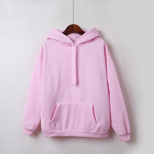 Load image into Gallery viewer, Yan Qing Huan New Fashion Solid Color Plus Velvet Padded Hooded Sweatshirt Top Long Sleeve Winter Warm Coat Women's Hoodies