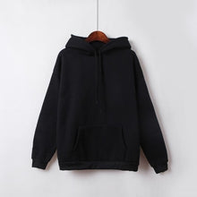 Load image into Gallery viewer, Yan Qing Huan New Fashion Solid Color Plus Velvet Padded Hooded Sweatshirt Top Long Sleeve Winter Warm Coat Women's Hoodies