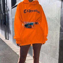 Load image into Gallery viewer, autumn new women hoodies hooded long sleeve funny letter expensive green pullovers sweatshirts tops