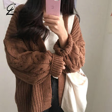 Load image into Gallery viewer, Women Open Front Cardigan Sweaters Winter Women Sweater Knitted Long Sleeve Knitwear Girls Casual Outerwear Femme Top