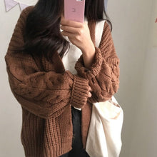 Load image into Gallery viewer, Women Open Front Cardigan Sweaters Winter Women Sweater Knitted Long Sleeve Knitwear Girls Casual Outerwear Femme Top