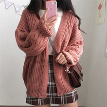 Load image into Gallery viewer, Women Open Front Cardigan Sweaters Winter Women Sweater Knitted Long Sleeve Knitwear Girls Casual Outerwear Femme Top