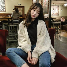 Load image into Gallery viewer, Women Open Front Cardigan Sweaters Winter Women Sweater Knitted Long Sleeve Knitwear Girls Casual Outerwear Femme Top