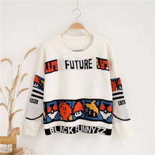 Load image into Gallery viewer, Vangull Letter Print Sweater Preppy Style Knitted Pullovers 2019 Autumn Fashion Long Sleeve O-Neck Women Sweaters and Pullovers