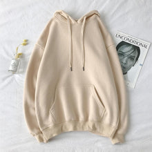 Load image into Gallery viewer, Privathinker Woman's Solid 13 Colors Korean Hooded Sweatshirts Female 2019 Cotton Thicken Warm Hoodies Lady Autumn Fashion Tops