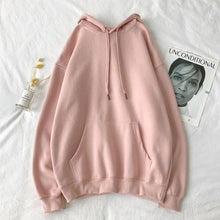 Load image into Gallery viewer, Privathinker Woman's Solid 13 Colors Korean Hooded Sweatshirts Female 2019 Cotton Thicken Warm Hoodies Lady Autumn Fashion Tops