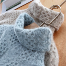 Load image into Gallery viewer, Smpevrg lady thick knitted sweater female pullover long sleeve turtleneck warm women sweater knit tops pullovers women jumpers