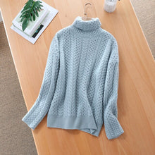Load image into Gallery viewer, Smpevrg lady thick knitted sweater female pullover long sleeve turtleneck warm women sweater knit tops pullovers women jumpers