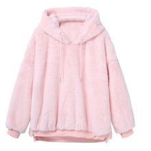Load image into Gallery viewer, 2019 Women Hoodies Sweatshirts Winter Warm Hooded Tops Loose Soft Cute Coat Harajuku Ladies Basic Kawaii Pullover Sweatshirts