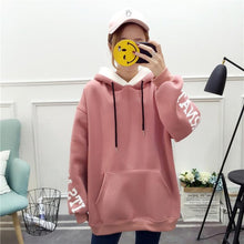 Load image into Gallery viewer, 2018 New Korean Hoodies Women Casual Loose Womens Hooded Sweatshirts Plus Velvet Thicken Oversized Top Autumn Winter Russian Hot
