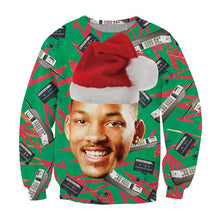 Load image into Gallery viewer, Alisister Ugly Christmas Sweater Santa Claus Print Loose Hoodie Men Women Pullover Christmas Novelty Autumn Winter Top Clothing