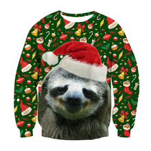 Load image into Gallery viewer, Alisister Ugly Christmas Sweater Santa Claus Print Loose Hoodie Men Women Pullover Christmas Novelty Autumn Winter Top Clothing