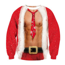 Load image into Gallery viewer, Alisister Ugly Christmas Sweater Santa Claus Print Loose Hoodie Men Women Pullover Christmas Novelty Autumn Winter Top Clothing