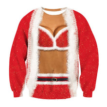 Load image into Gallery viewer, Alisister Ugly Christmas Sweater Santa Claus Print Loose Hoodie Men Women Pullover Christmas Novelty Autumn Winter Top Clothing