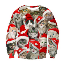 Load image into Gallery viewer, Alisister Ugly Christmas Sweater Santa Claus Print Loose Hoodie Men Women Pullover Christmas Novelty Autumn Winter Top Clothing