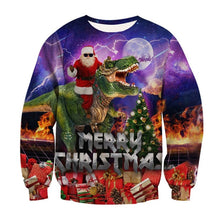 Load image into Gallery viewer, Alisister Ugly Christmas Sweater Santa Claus Print Loose Hoodie Men Women Pullover Christmas Novelty Autumn Winter Top Clothing