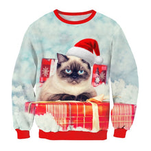 Load image into Gallery viewer, Alisister Ugly Christmas Sweater Santa Claus Print Loose Hoodie Men Women Pullover Christmas Novelty Autumn Winter Top Clothing