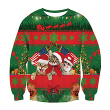 Load image into Gallery viewer, Alisister Ugly Christmas Sweater Santa Claus Print Loose Hoodie Men Women Pullover Christmas Novelty Autumn Winter Top Clothing