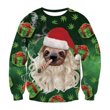 Load image into Gallery viewer, Alisister Ugly Christmas Sweater Santa Claus Print Loose Hoodie Men Women Pullover Christmas Novelty Autumn Winter Top Clothing