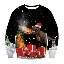 Load image into Gallery viewer, Alisister Ugly Christmas Sweater Santa Claus Print Loose Hoodie Men Women Pullover Christmas Novelty Autumn Winter Top Clothing