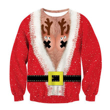 Load image into Gallery viewer, Alisister Ugly Christmas Sweater Santa Claus Print Loose Hoodie Men Women Pullover Christmas Novelty Autumn Winter Top Clothing