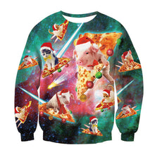 Load image into Gallery viewer, Alisister Ugly Christmas Sweater Santa Claus Print Loose Hoodie Men Women Pullover Christmas Novelty Autumn Winter Top Clothing