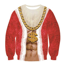 Load image into Gallery viewer, Alisister Ugly Christmas Sweater Santa Claus Print Loose Hoodie Men Women Pullover Christmas Novelty Autumn Winter Top Clothing