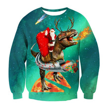 Load image into Gallery viewer, Alisister Ugly Christmas Sweater Santa Claus Print Loose Hoodie Men Women Pullover Christmas Novelty Autumn Winter Top Clothing