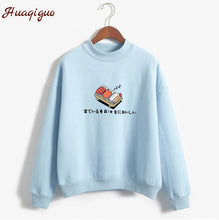 Load image into Gallery viewer, Women Hoodies 2019 Autumn Winter Sweatshirts Cartoon Kawaii Sushi Japanese Print Fleece Loose Moletom Feminino Harajuku Pullover