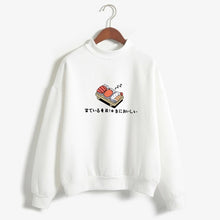 Load image into Gallery viewer, Women Hoodies 2019 Autumn Winter Sweatshirts Cartoon Kawaii Sushi Japanese Print Fleece Loose Moletom Feminino Harajuku Pullover