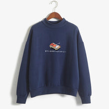 Load image into Gallery viewer, Women Hoodies 2019 Autumn Winter Sweatshirts Cartoon Kawaii Sushi Japanese Print Fleece Loose Moletom Feminino Harajuku Pullover